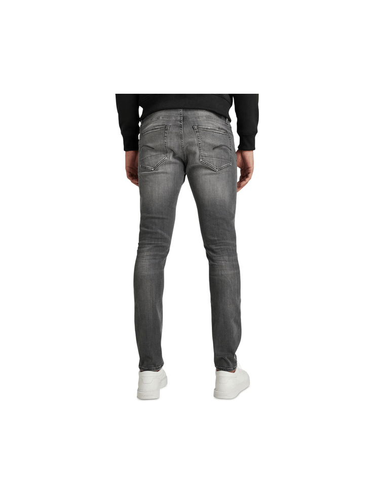 G-Star Men's 3301 Slim Superstretch Faded Crow Destroyed Black Jean