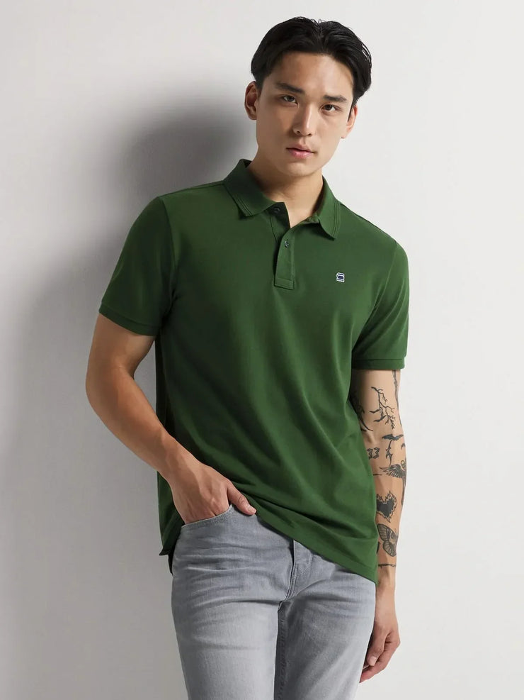 G-Star Men's Dunda Slim Green Polo Shirt