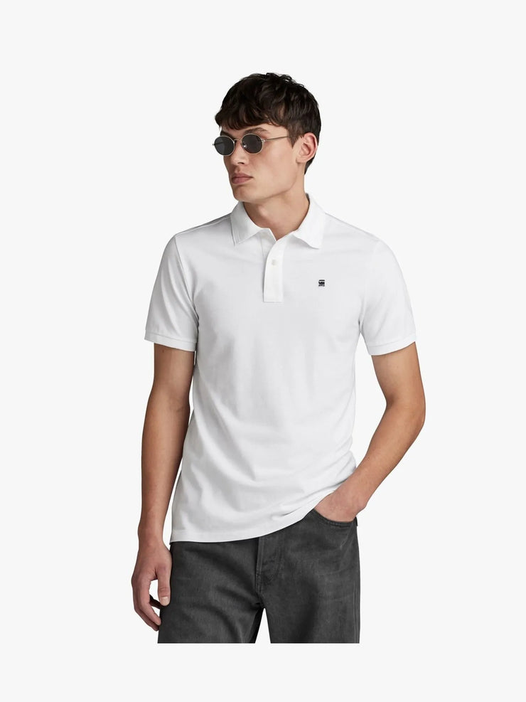 G-Star Men's Dunda Slim White Polo Shirt