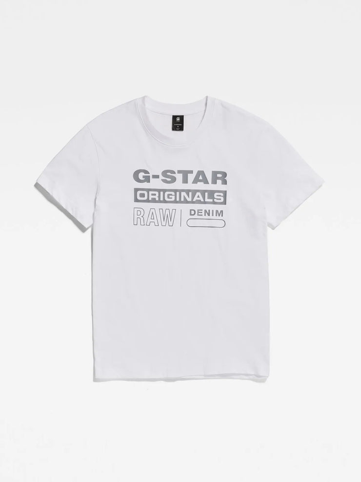 G-Star Men's Reflective Originals Graphic White T-Shirt