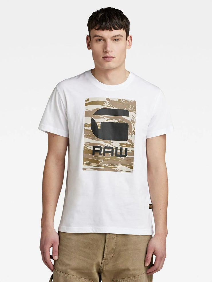 G-Star Men's Camo Box Graphic White T-Shirt