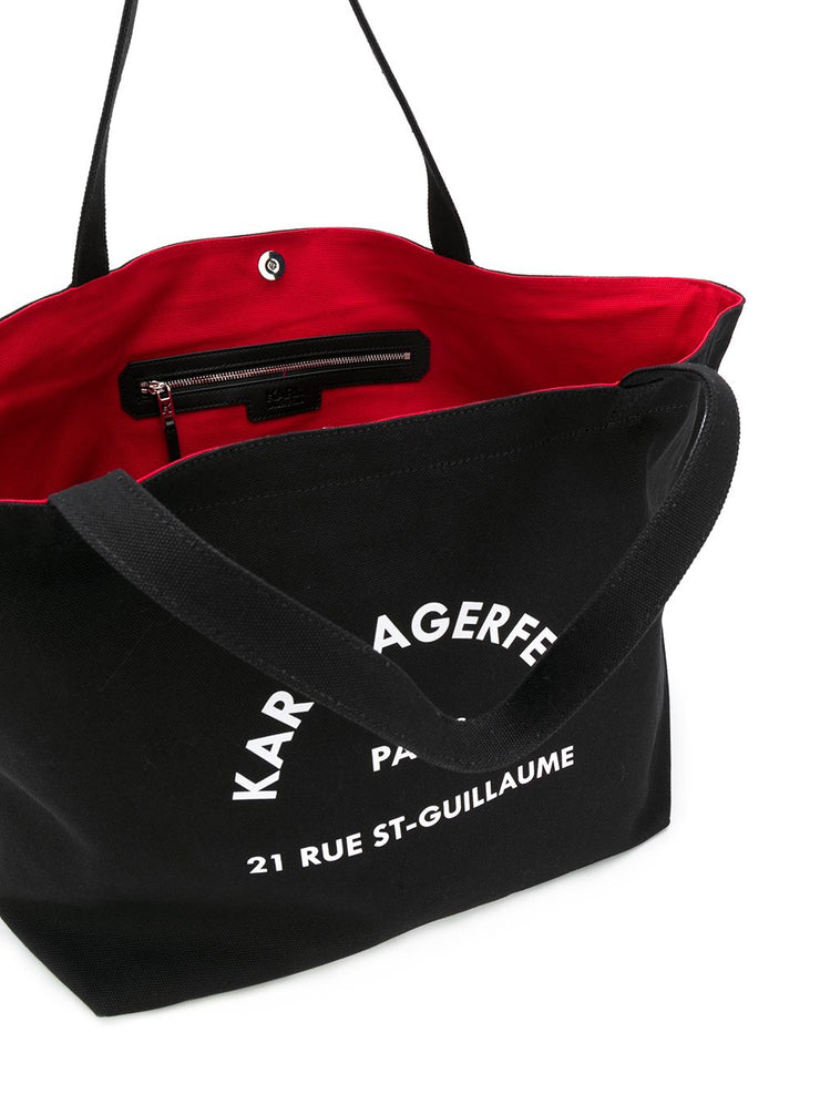 KARL LAGERFELD RUE ST-GUILLAUME CANVAS TOTE BAG