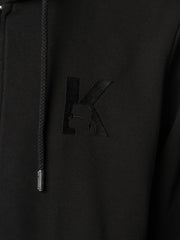 KARL LAGERFELD K EMBROIDERY ZIP-UP HOODIE