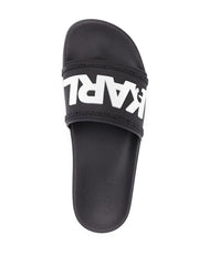 Karl Lagerfeld embossed-logo slides