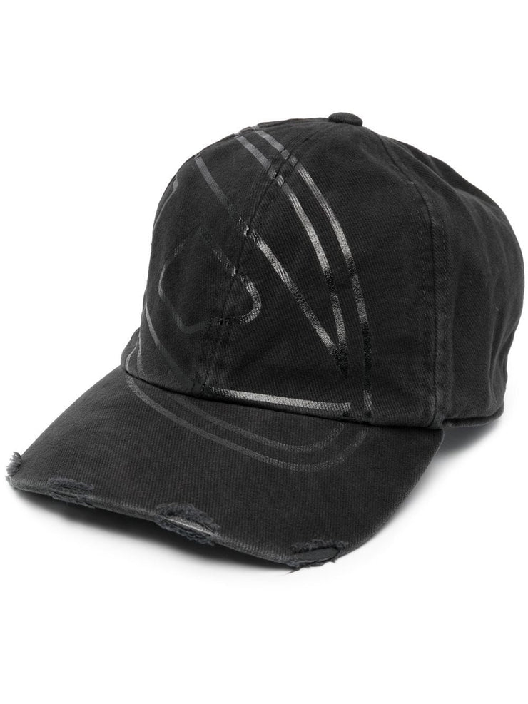 Diesel C-Colm-Sten logo-print cap