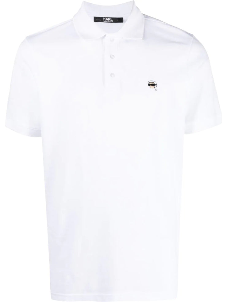 Karl Lagerfeld Ikonik embroidered polo shirt