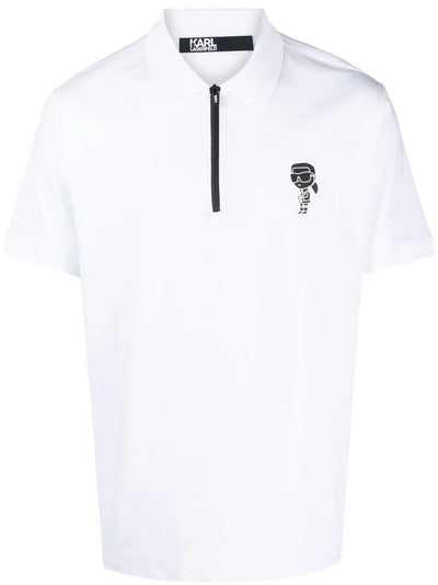 Karl Lagerfeld Ikonik Karl zipped polo shirt
