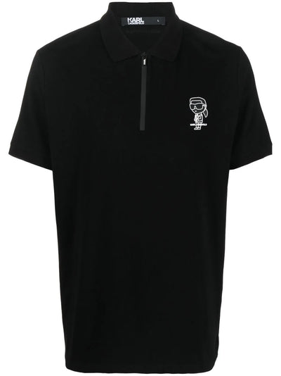Karl Lagerfeld Ikonik Karl zipped polo shirt