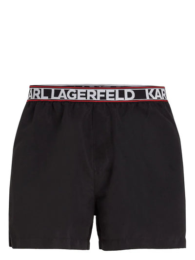 KARL LAGERFELD ESSENTIAL LOGO-PRINT SWIM SHORTS