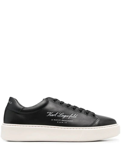 KARL LAGERFELD DEBOSSED LOGO LOW-TOP SNEAKERS