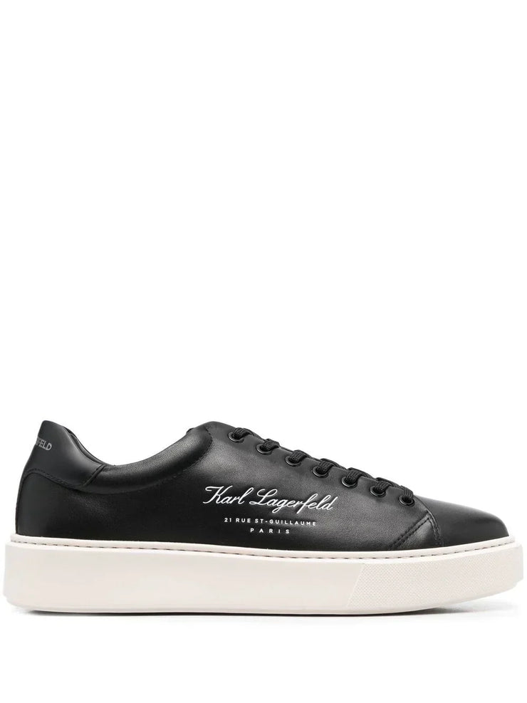 KARL LAGERFELD DEBOSSED LOGO LOW-TOP SNEAKERS