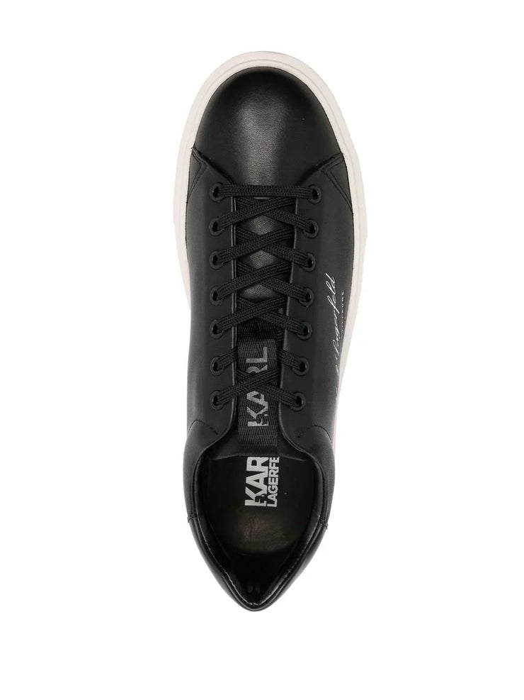 KARL LAGERFELD DEBOSSED LOGO LOW-TOP SNEAKERS