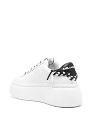 KARL LAGERFELD LOGO-EMBROIDERED LOW-TOP PLATFORM WOMEN SNEAKERS