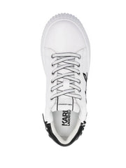 KARL LAGERFELD LOGO-EMBROIDERED LOW-TOP PLATFORM WOMEN SNEAKERS