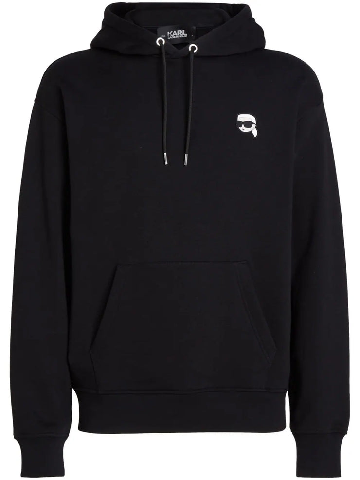 Karl Lagerfeld K/Ikonik-patch drawstring hoodie