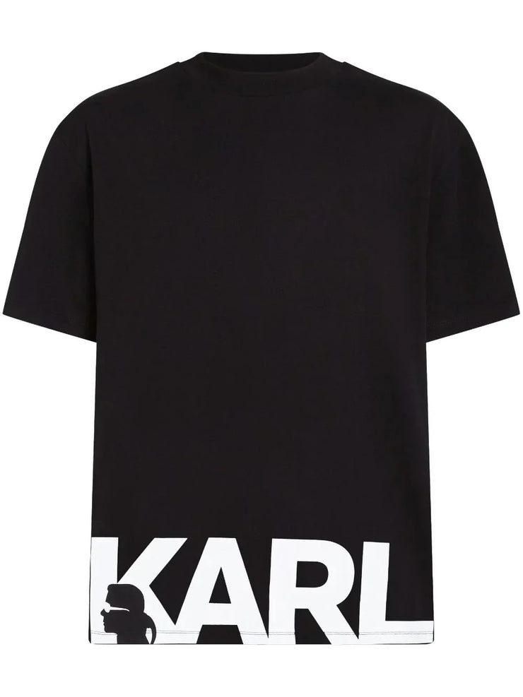 KARL LAGERFELD LOGO-HEM T-SHIRT