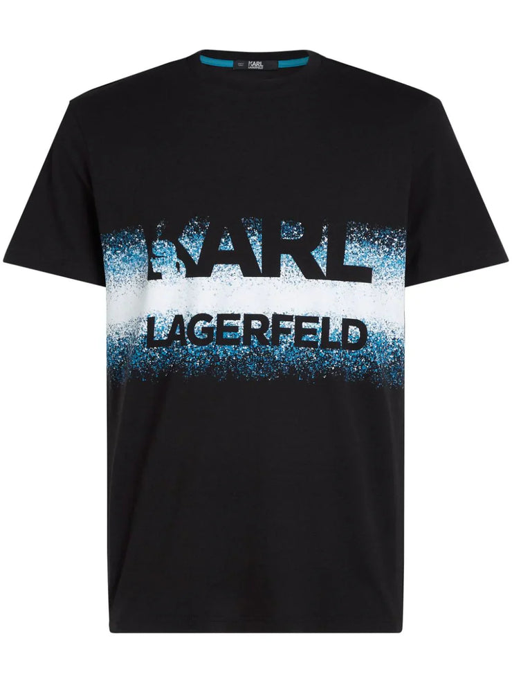 Karl Lagerfeld gradient logo-print cotton T-shirt