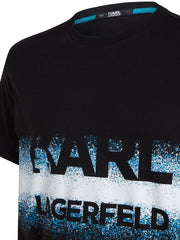 Karl Lagerfeld gradient logo-print cotton T-shirt