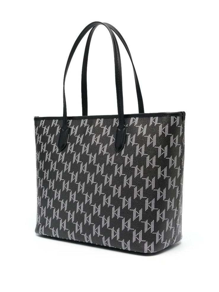 KARL LAGERFELD IKONIK MONOGRAM TOTE BAG
