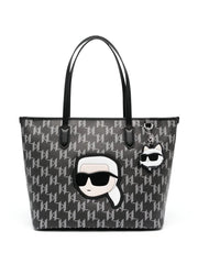 KARL LAGERFELD IKONIK MONOGRAM TOTE BAG