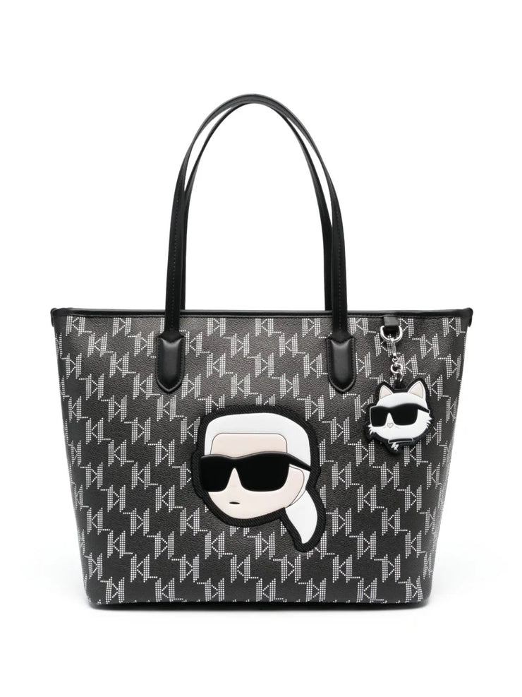 KARL LAGERFELD IKONIK MONOGRAM TOTE BAG