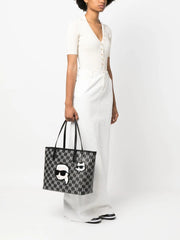 KARL LAGERFELD IKONIK MONOGRAM TOTE BAG