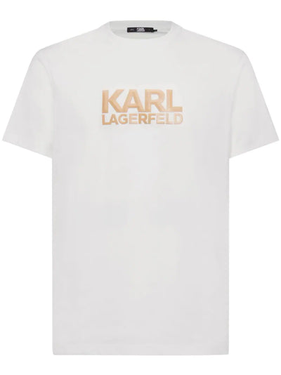 Karl Lagerfeld logo-embossed cotton T-shirt