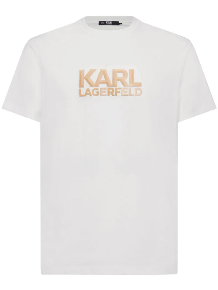 Karl Lagerfeld logo-embossed cotton T-shirt