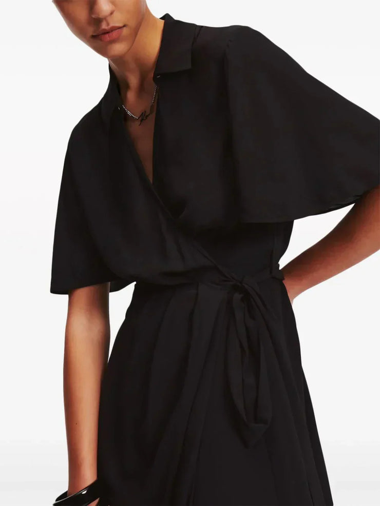 KARL LAGERFELD SIGNATURE WRAP DRESS
