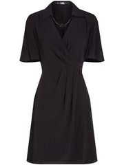 KARL LAGERFELD SIGNATURE WRAP DRESS