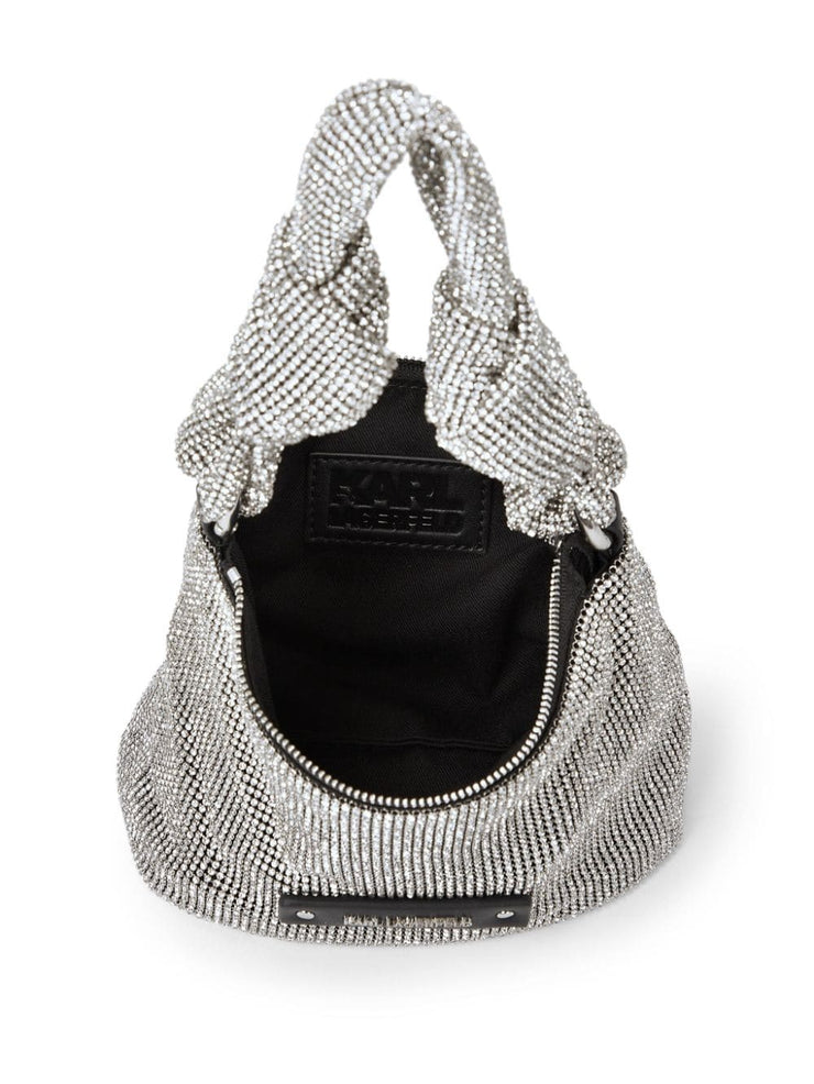 KARL LAGERFELD K/EVENING CRYSTAL-EMBELLISHED SHOULDER BAG