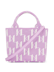KARL LAGERFELD SMALL K/MONOGRAM KNITTED TOTE BAG