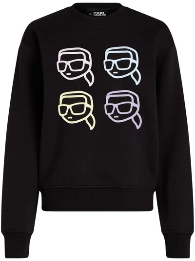 KARL LAGERFELD IKONIK OUTLINE ORGANIC-COTTON SWEATSHIRT