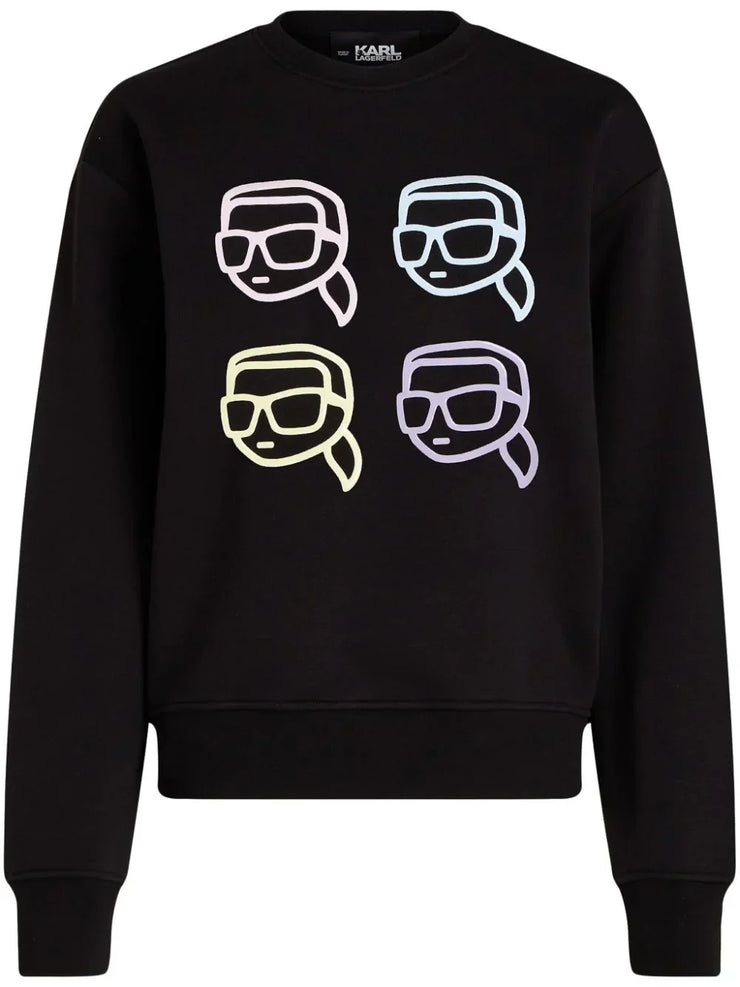 KARL LAGERFELD IKONIK OUTLINE ORGANIC-COTTON SWEATSHIRT