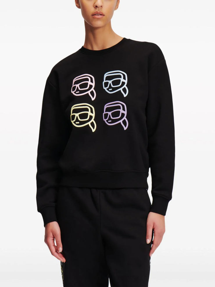 KARL LAGERFELD IKONIK OUTLINE ORGANIC-COTTON SWEATSHIRT