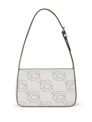 KARL LAGERFELD IKONIK PERFORATED LEATHER SHOULDER BAG