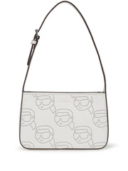 KARL LAGERFELD IKONIK PERFORATED LEATHER SHOULDER BAG