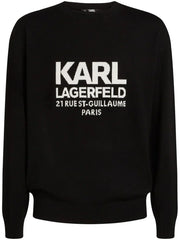 KARL LAGERFELD RUE ST-GUILLAUME INTARSIA WOOL JUMPER