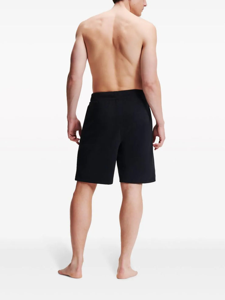 KARL LAGERFELD LOGO-PRINT ORGANIC COTTON SHORTS