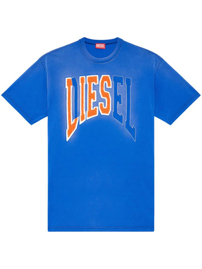 Diesel T-Wash-N flocked-logo T-shit