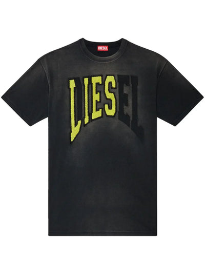Diesel T-Wash-N flocked-logo T-shit