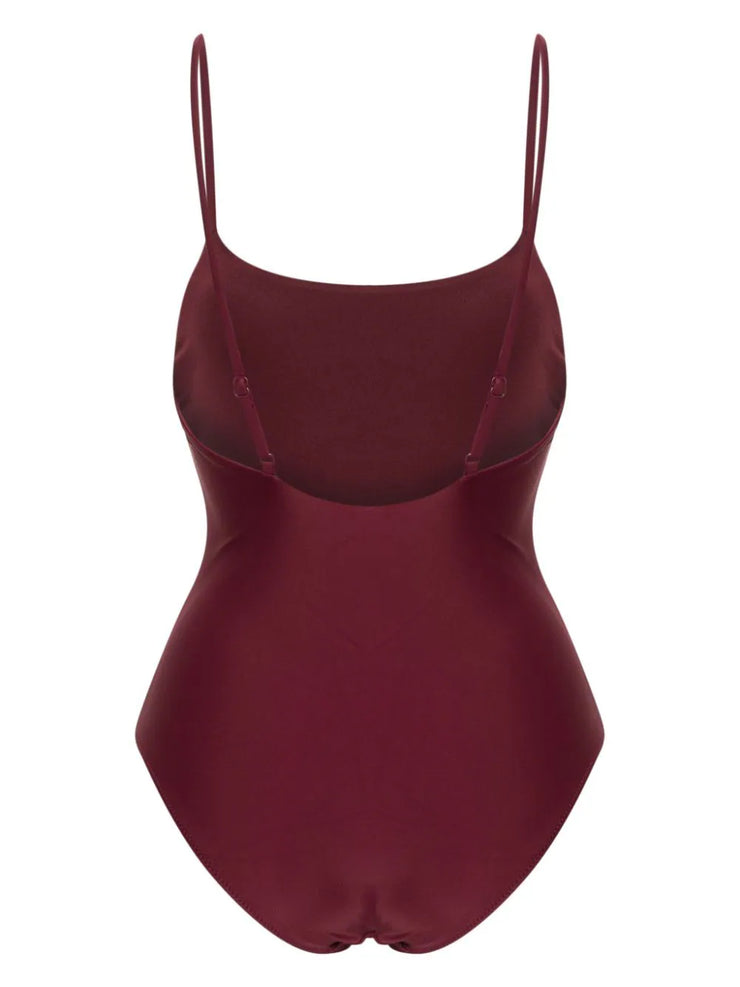 KARL LAGERFELD JACQUARD-LOGO SWIMSUIT