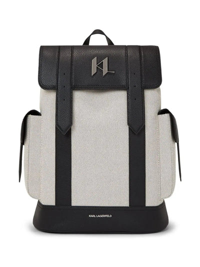 KARL LAGERFELD K/PLAK CANVAS BACKPACK