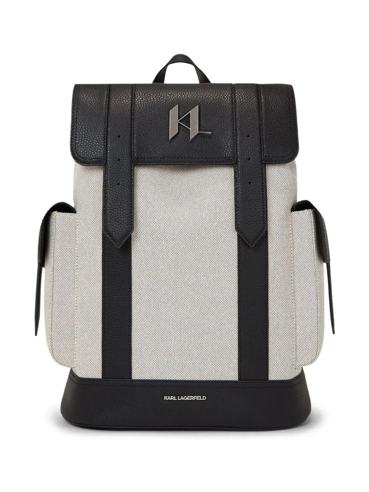 KARL LAGERFELD K/PLAK CANVAS BACKPACK