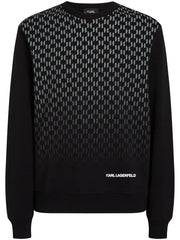 KARL LAGERFELD MONOGRAM-OMBRE ORGANIC COTTON SWEATSHIRT