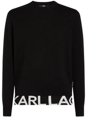 KARL LAGERFELD LOGO-HEM SWEATER