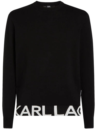 KARL LAGERFELD LOGO-HEM SWEATER