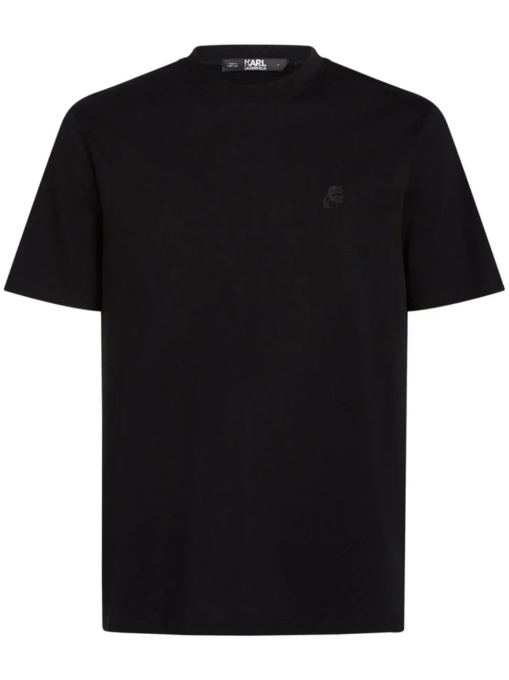 KARL LAGERFELD KAMEO LOGO-EMBROIDERED T-SHIRT