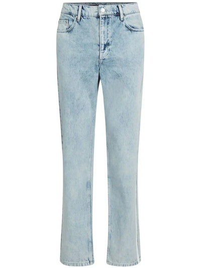 KARL LAGERFELD LOGO-TAPE STRAIGHT-LEG JEANS