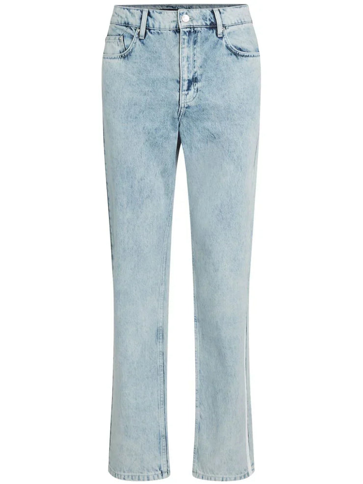 KARL LAGERFELD LOGO-TAPE STRAIGHT-LEG JEANS